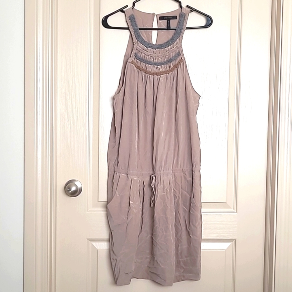 BCBG Max Azria 100% Silk Sleeveless Dress, Size L